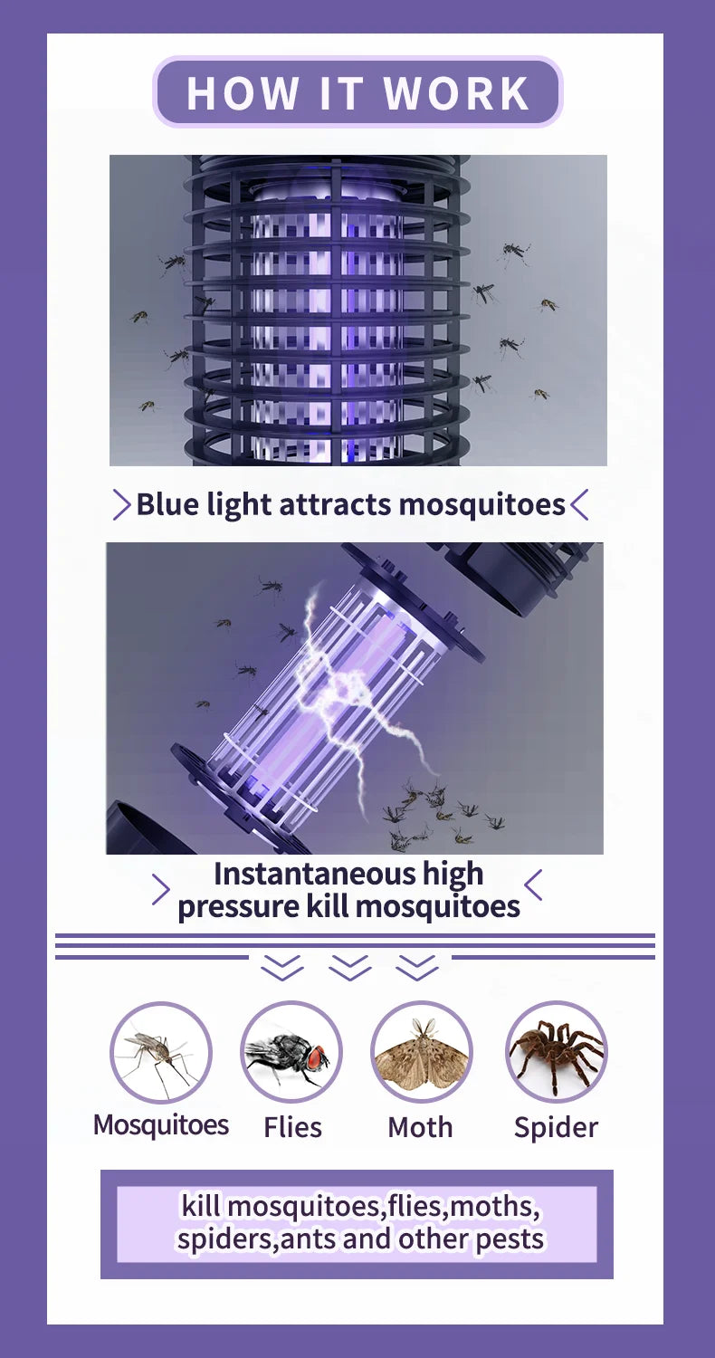 Yavani.OEM High Effective Quality Guarantee Electric Mosquito Trap Uv Anti Insect Moth Fly Mosquito Killer Lamp Bug Zapper