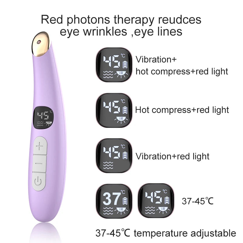 Yavani Intelligent Eye Massager Wand for Wrinkle Removal and Dark Circles Reduction with Vibration and Screen Features