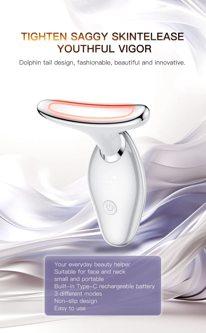 Yavani Electric Neck Lifting Device Skin Tightening Machine New Rechargeable Warm Face Wrinkle Remover Tool ABS Vibration