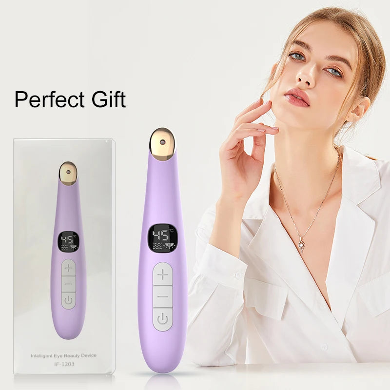 Yavani Intelligent Eye Massager Wand for Wrinkle Removal and Dark Circles Reduction with Vibration and Screen Features