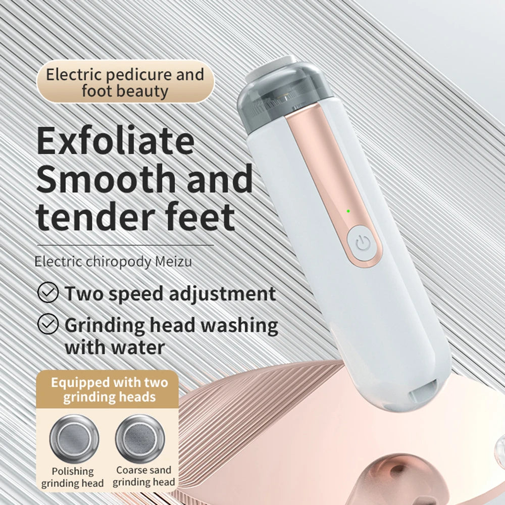 Pro Pedicure Roller: Get salon-smooth feet at home! Electric callus remover for soft, beautiful feet. Step confidently into sandal season!