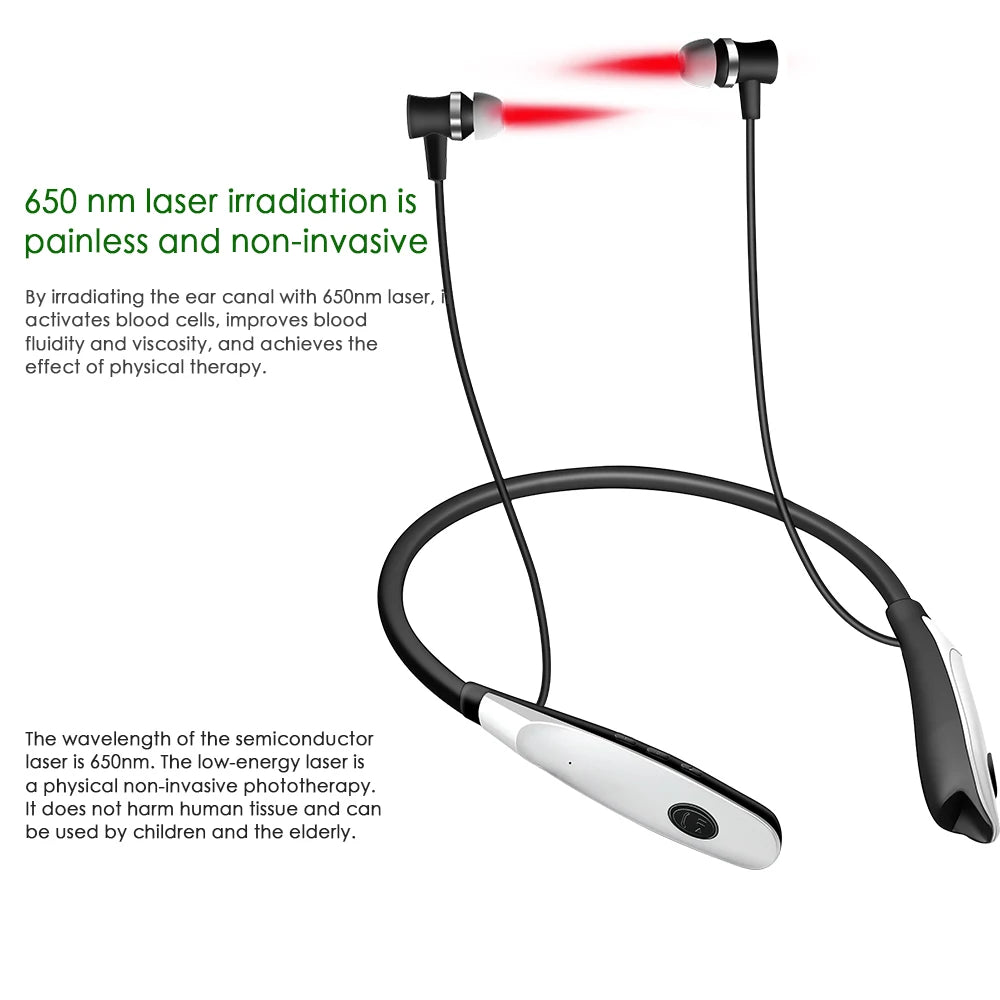 Rechargeable 650nm Infrared Physiotherapy Earplug Irradiation Device Nasal and Ear Canal Irradiator
