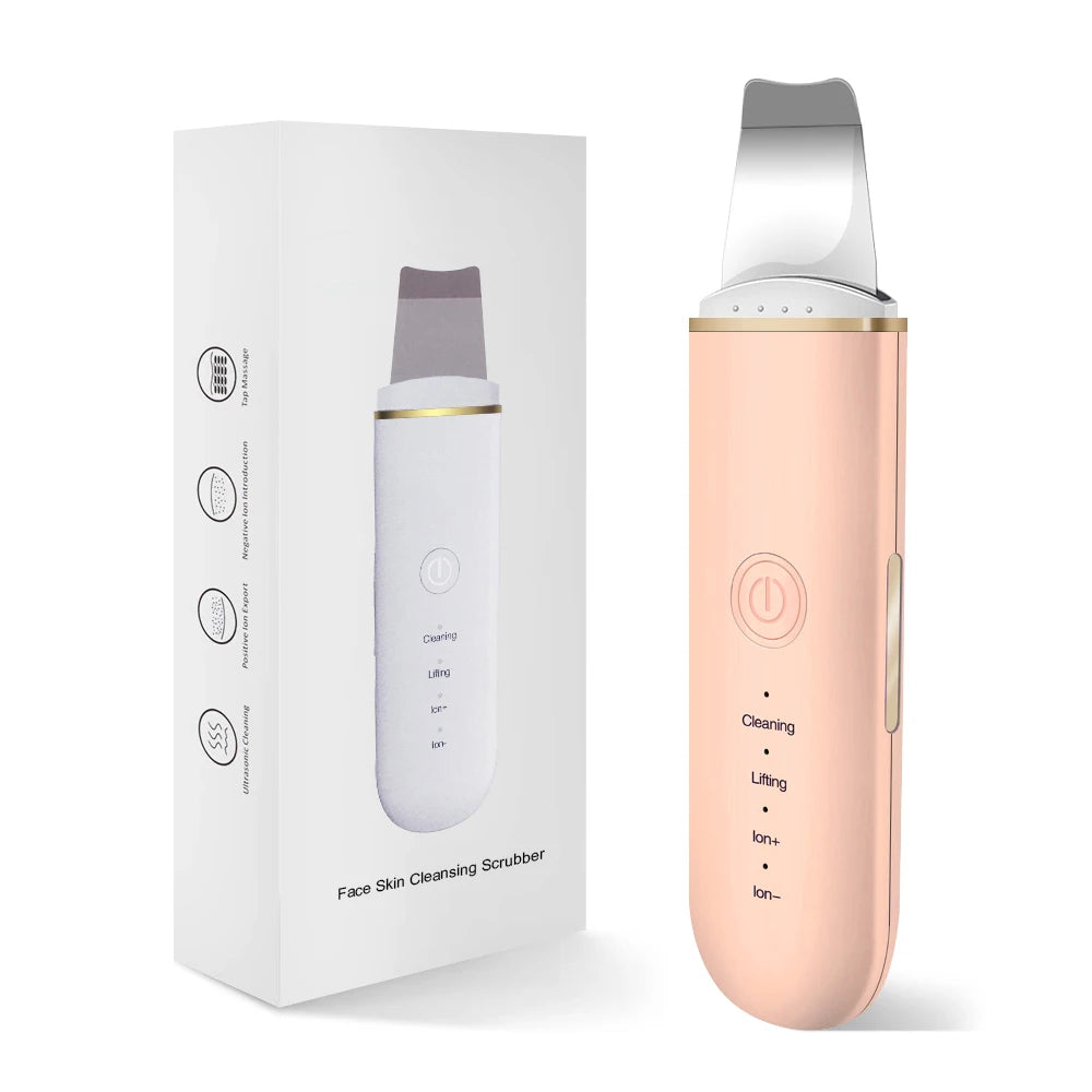 KKS Beauti Product Facial Lift Peeling Sonic Shovel Blackhead Remover Vibration Electric Ultrasonic Face Skin Scrubber Spatula