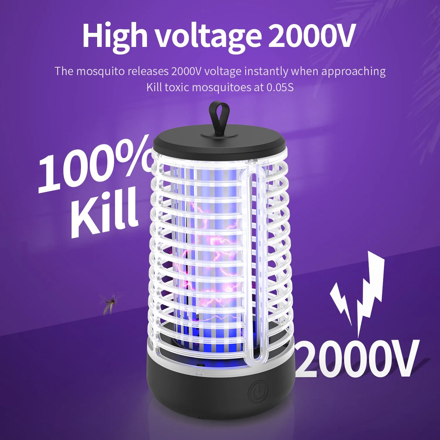 Yavani High Effective Bug Zapper High Voltage Eco Friendly Trap Electronic Electric Mosquito Killer Lamp with Uv Led