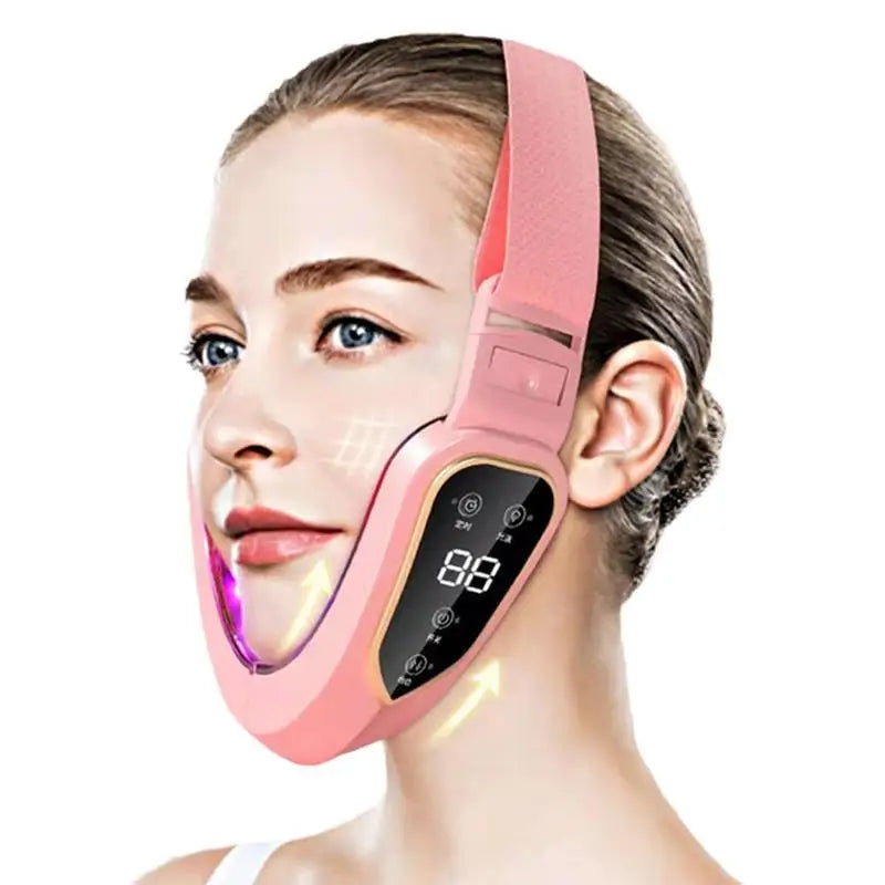 KKS Beauti Product Facial Lift Device Double Chin V Face Shaped Cheek Lift LED Photon Therapy Facial Slimming Vibration Massager