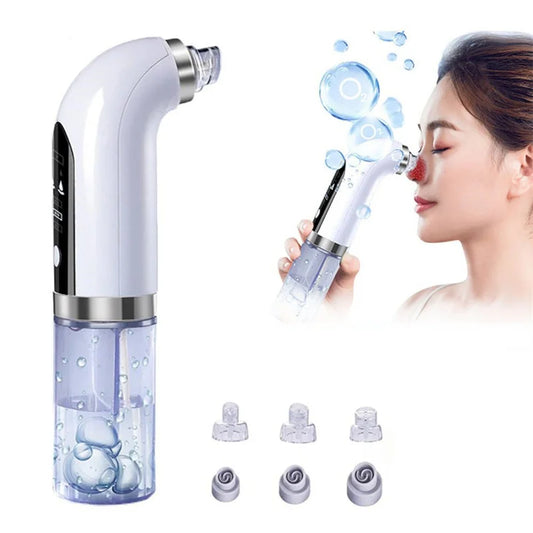 Yavani Beauti Product Facial Lift Face Cleaner Electric Micro Small Bubble Water Cycle Acne Pimple Pore Vacuum Blackhead Remover