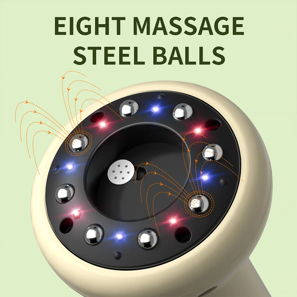 Portable Rechargeable Gua Sha Massage Device Electric Vacuum Cupping Body Scraping for Fat Burning & Anti-Cellulite Treatment