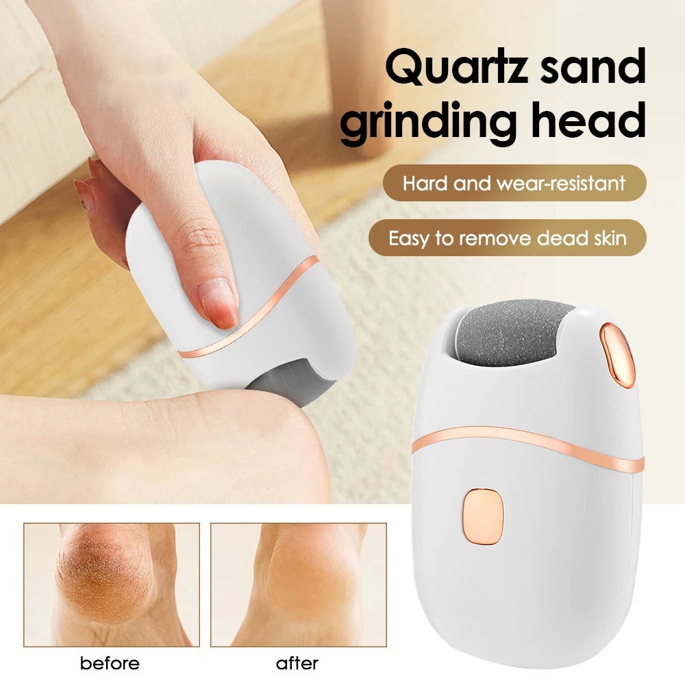 USB Rechargeable Pedicure Tools Electric Foot File Battery Powered Callus Remover for Dead Skin Scrubber