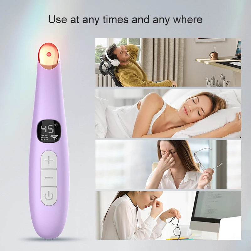 Yavani Intelligent Eye Massager Wand for Wrinkle Removal and Dark Circles Reduction with Vibration and Screen Features