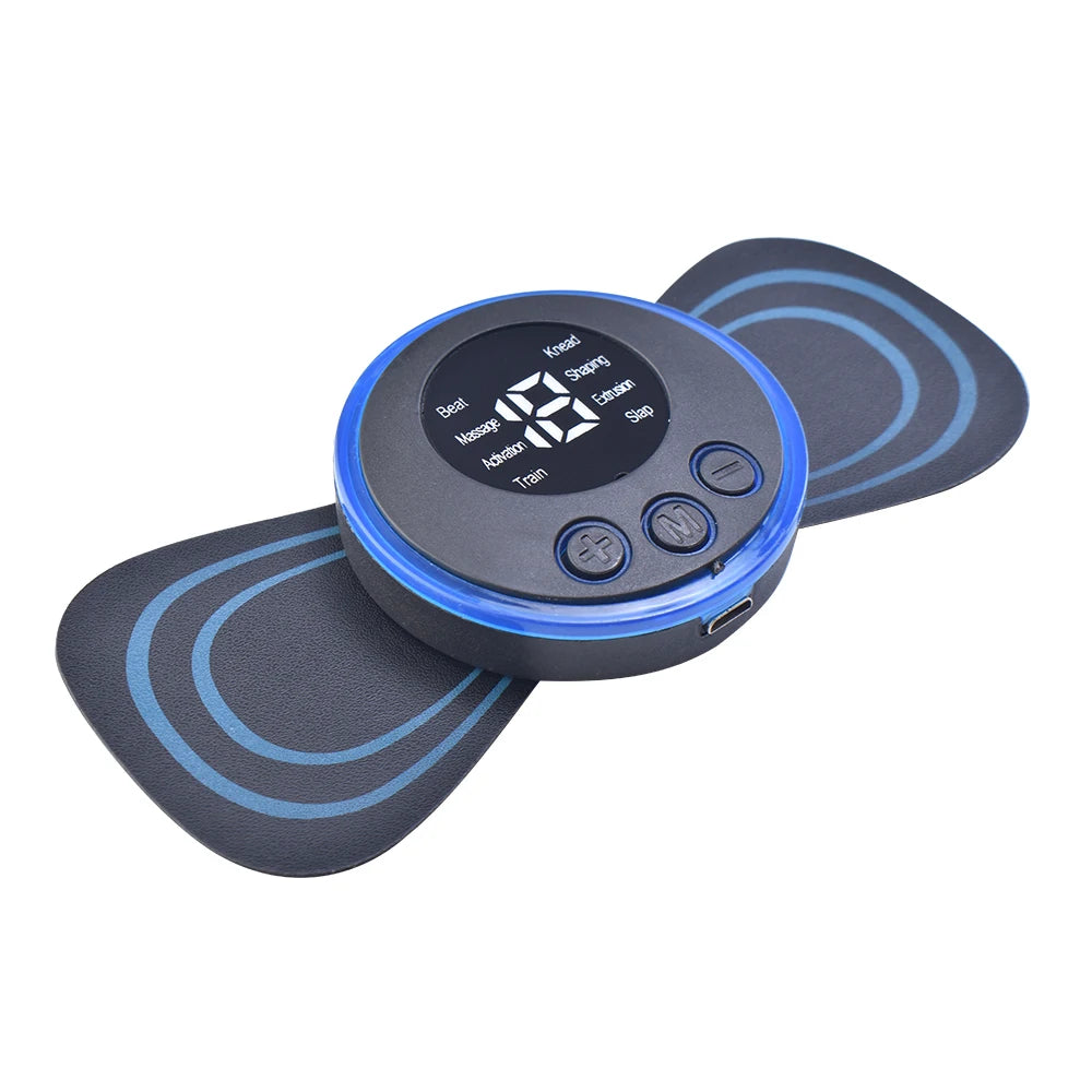 Wireless Ems Pain Relief Heating Pad Sticker Muscle Stimulator Electric Neck Back Massager Mini Massage Stick