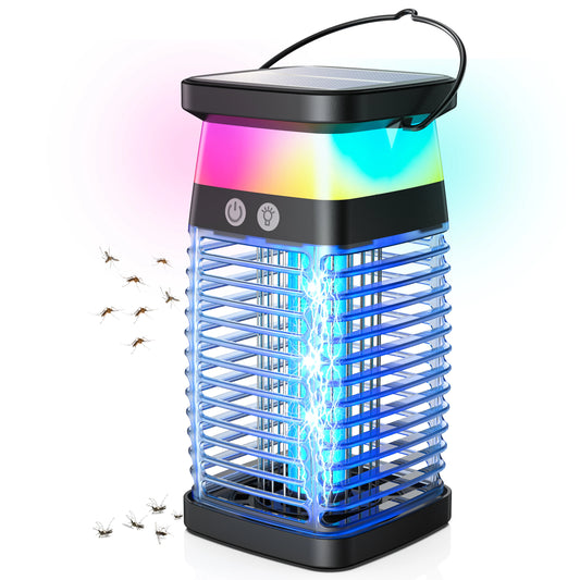 Yavani New Arrival High Effective Indoor/Outdoor UV LED Bug Zapper Solar Powered USB Electrical Shock Mosquito Killer Solid