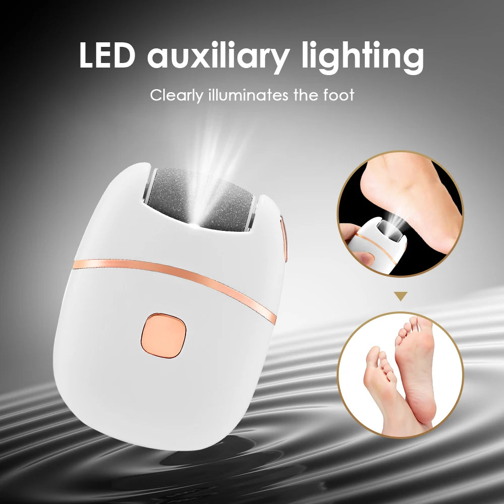 USB Rechargeable Pedicure Tools Electric Foot File Battery Powered Callus Remover for Dead Skin Scrubber