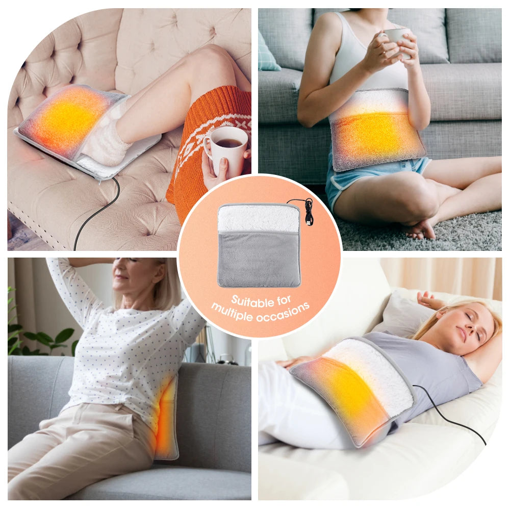 Warm Slippers Flannel USB Electric Heating Pad Foot Warmer for Winter Office Home