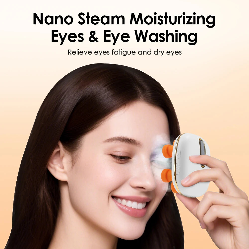 Portable Eye Massager with Vibration Eye Steamer Relieve Fatigue Dry Eyes Moisturizing Device Facial Mist Nano Sprayer
