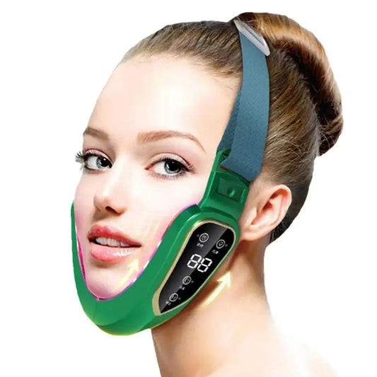 KKS Beauti Product Facial Lift Device Double Chin V Face Shaped Cheek Lift LED Photon Therapy Facial Slimming Vibration Massager