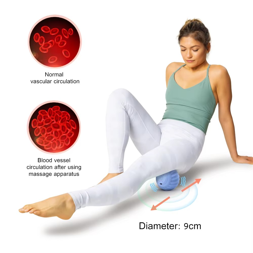 Yavani Electric Yoga Fascia Massage Ball Fitness Massage Ball for Muscle Pain Relief