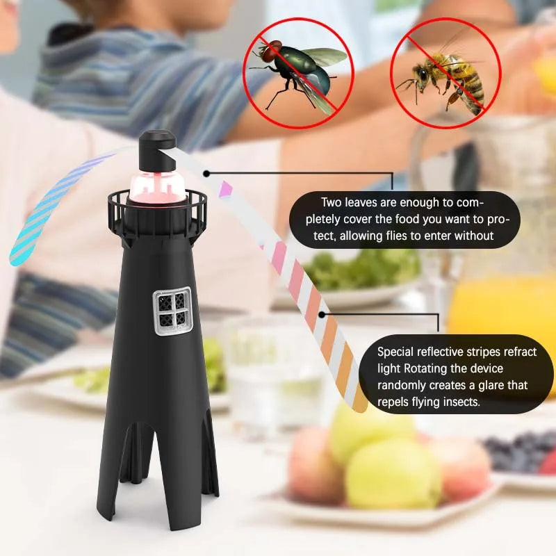 SJZ Top Sale Outdoor Picnic Portable Battery 1600mah USB Charging Rechargeable Fly Fan Repellent for Tables