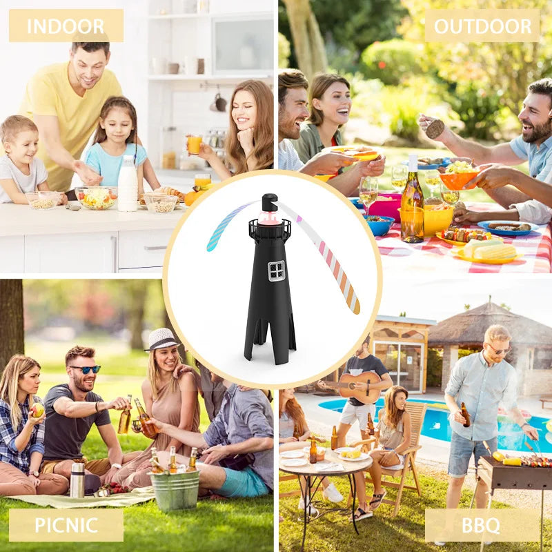 SJZ Top Sale Outdoor Picnic Portable Battery 1600mah USB Charging Rechargeable Fly Fan Repellent for Tables