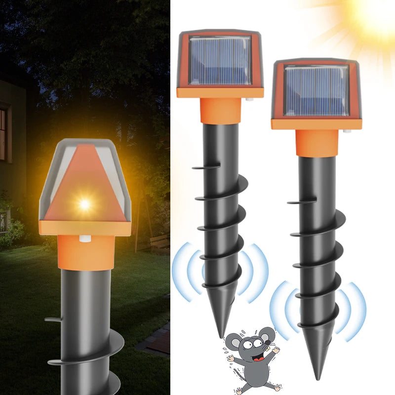 Yavani New Arrival Double-sided Solar Panel Snake Mole Deterrent Groundhog Gopher Mouse Repeller Solar Snake Repeller
