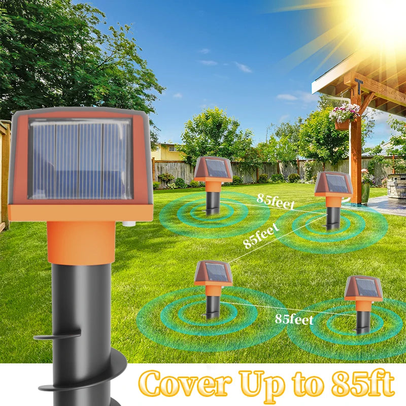 Yavani New Arrival Double-sided Solar Panel Snake Mole Deterrent Groundhog Gopher Mouse Repeller Solar Snake Repeller