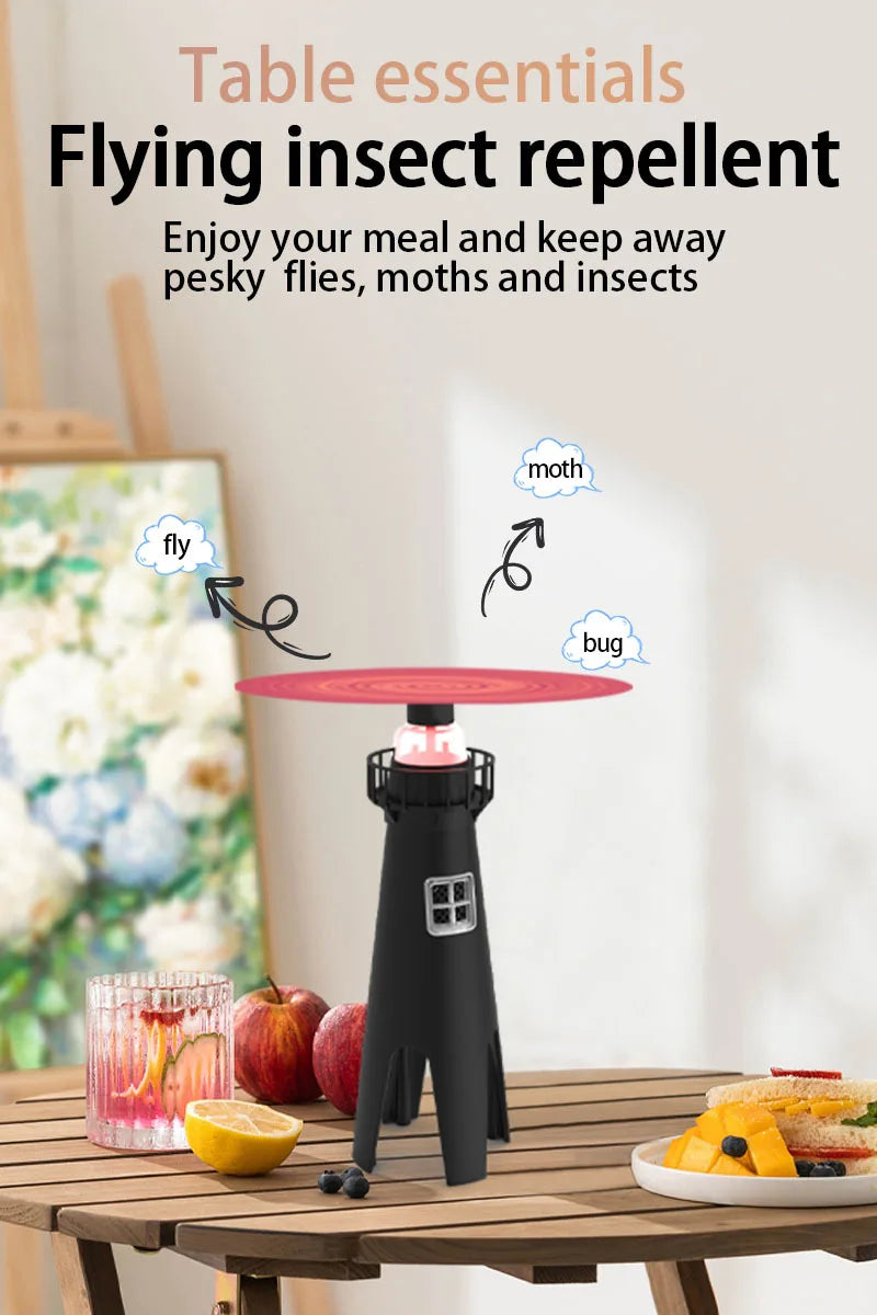 SJZ Top Sale Outdoor Picnic Portable Battery 1600mah USB Charging Rechargeable Fly Fan Repellent for Tables