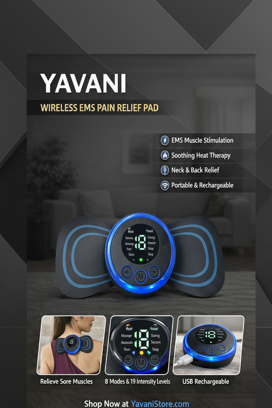 Wireless Ems Pain Relief Heating Pad Sticker Muscle Stimulator Electric Neck Back Massager Mini Massage Stick